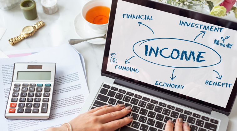 Laptop illustrating generating passive income