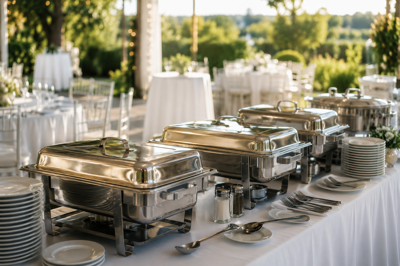 
Elegant catering rental setup