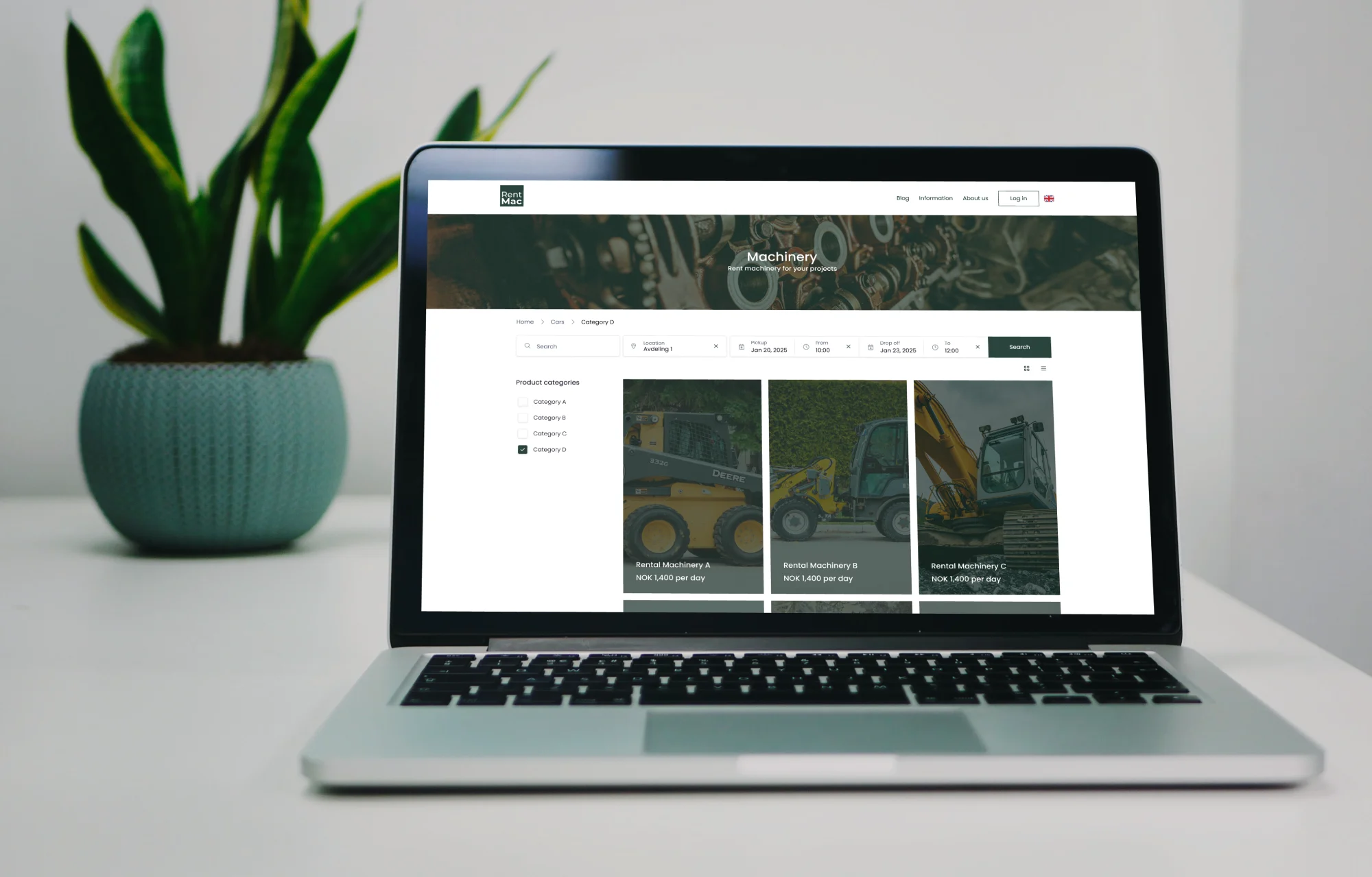 Construction Machinery rental software