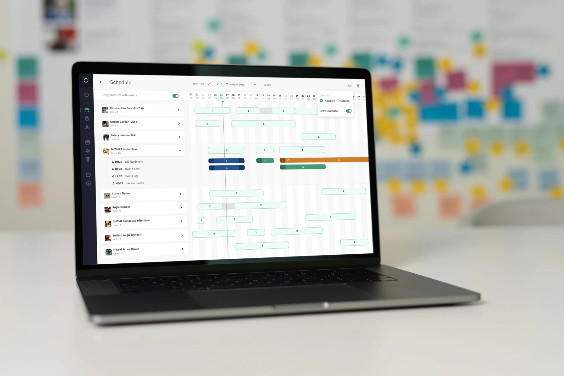 Equipment rental software
