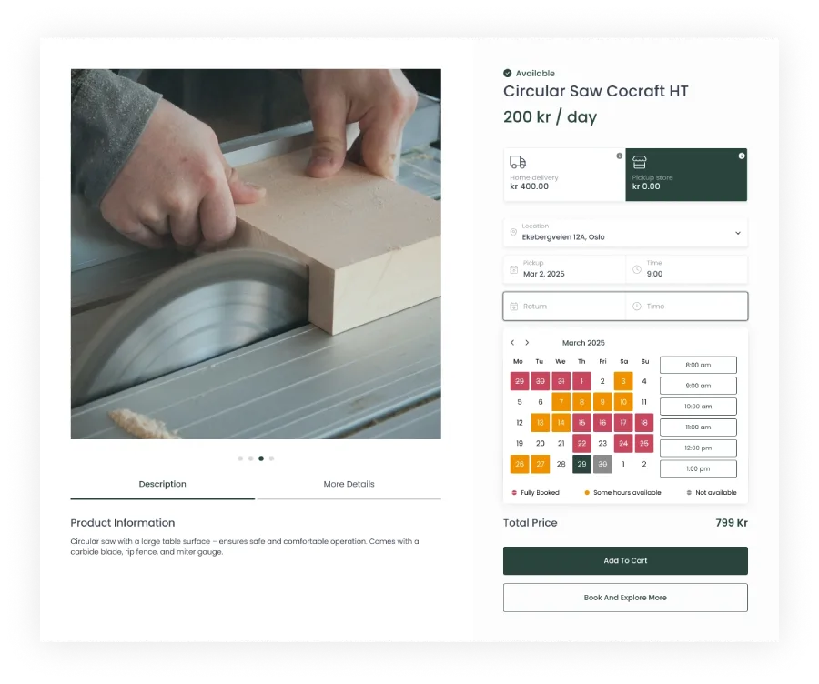 Equipment rental software