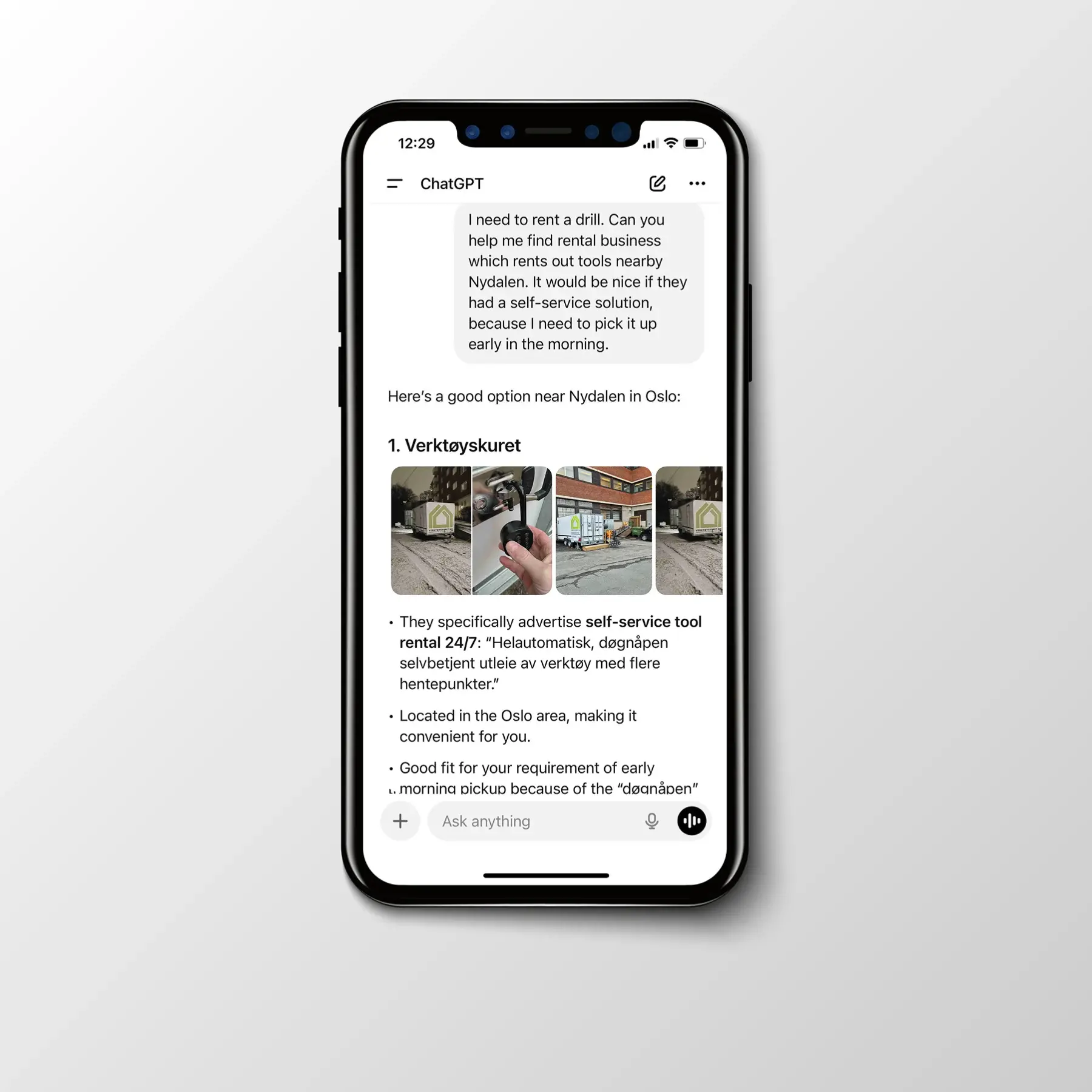 AI Search - Rental businesses