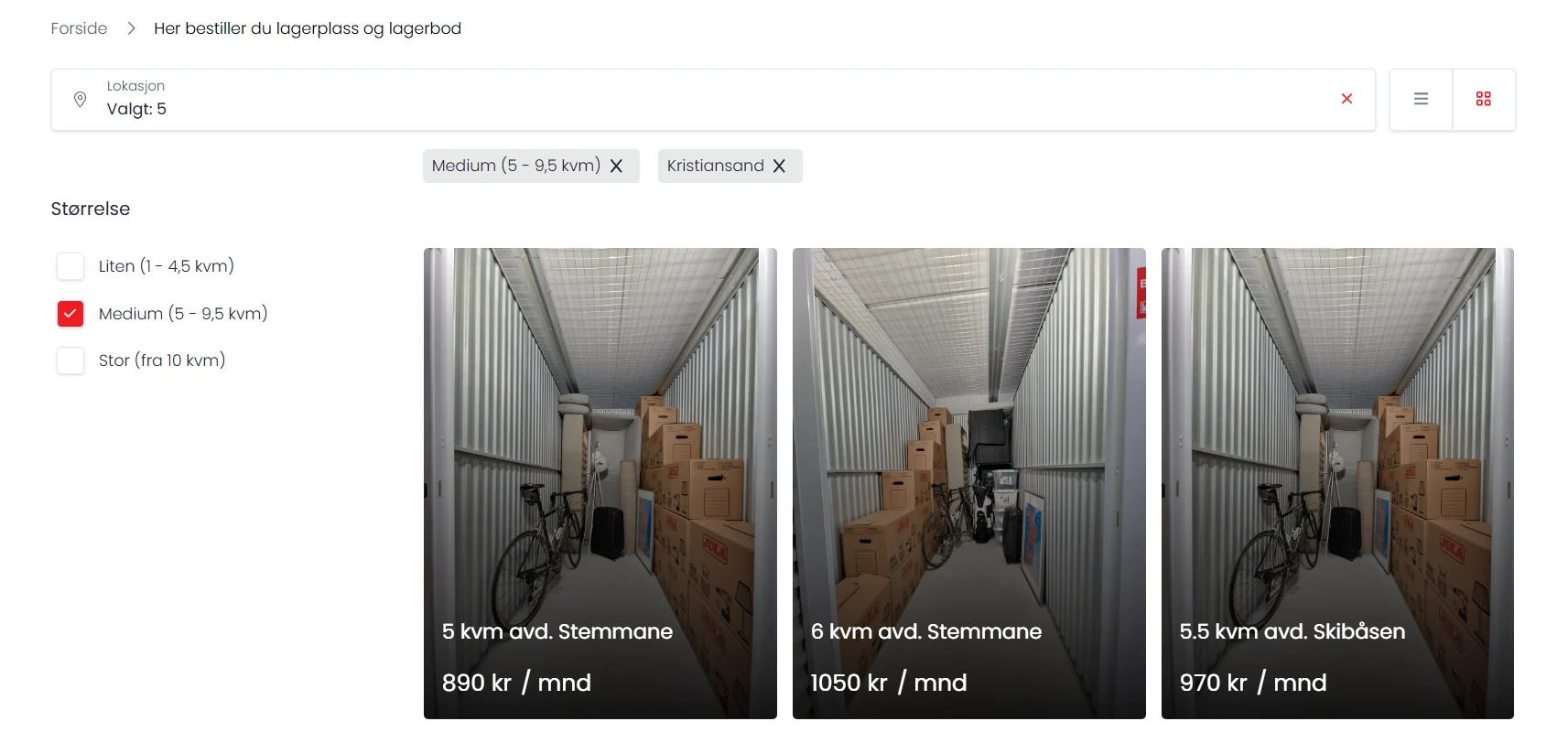 Lagerboxen - online booking - real time availability