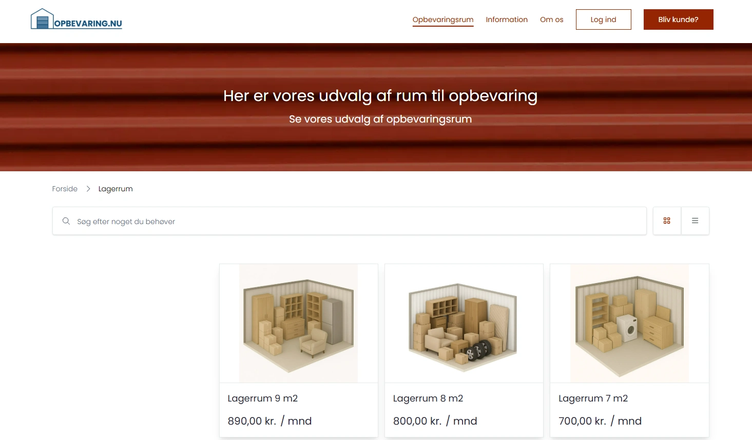 Self storage - online booking