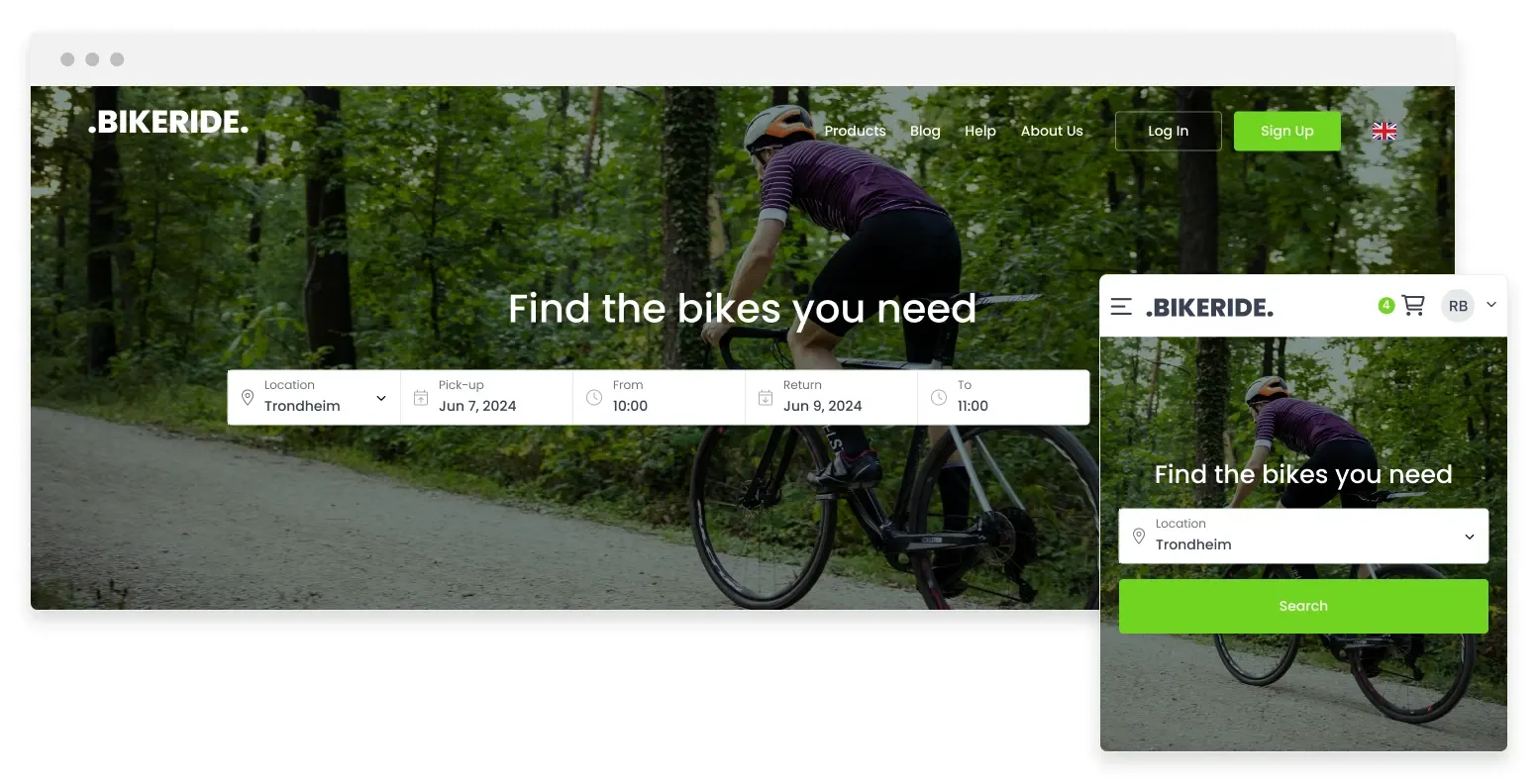 Flexible online rental store